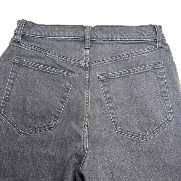 A&F | Women | The 90s Straight Ultra High Rise Faux Leather Trim Jeans | Size 29 - Picture 9 of 13